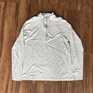 Lululemon Athletica Metal Vent Tech 2.0 White Textured Long Sleeve Quarter Zip